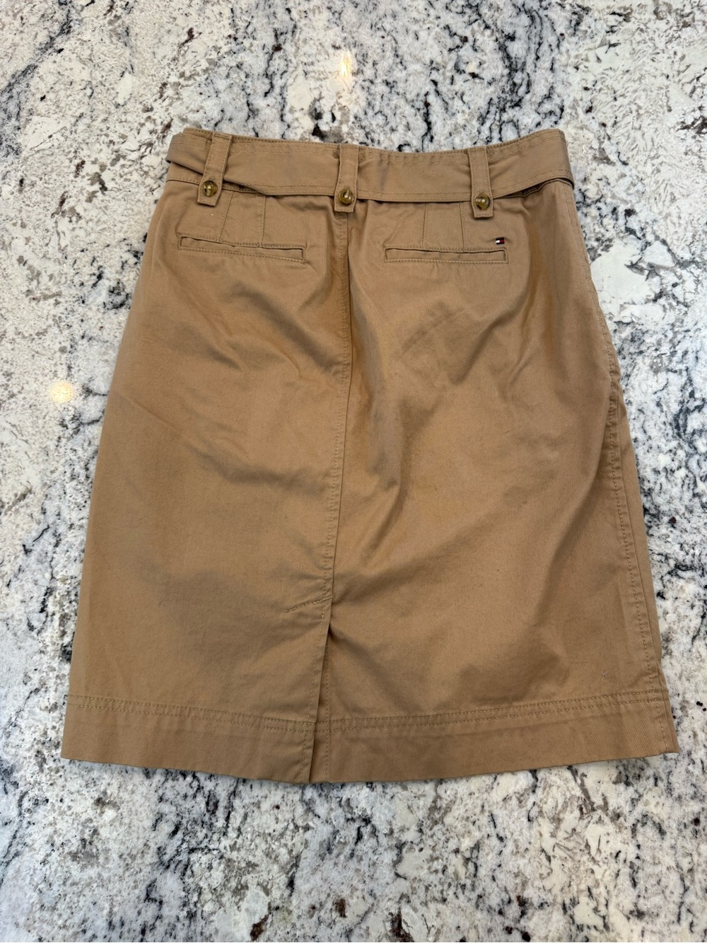 Tommy Hilfiger Tan Belted Utility Skirt Size 4 NWT Cotton Blend - Picture 5 of 7